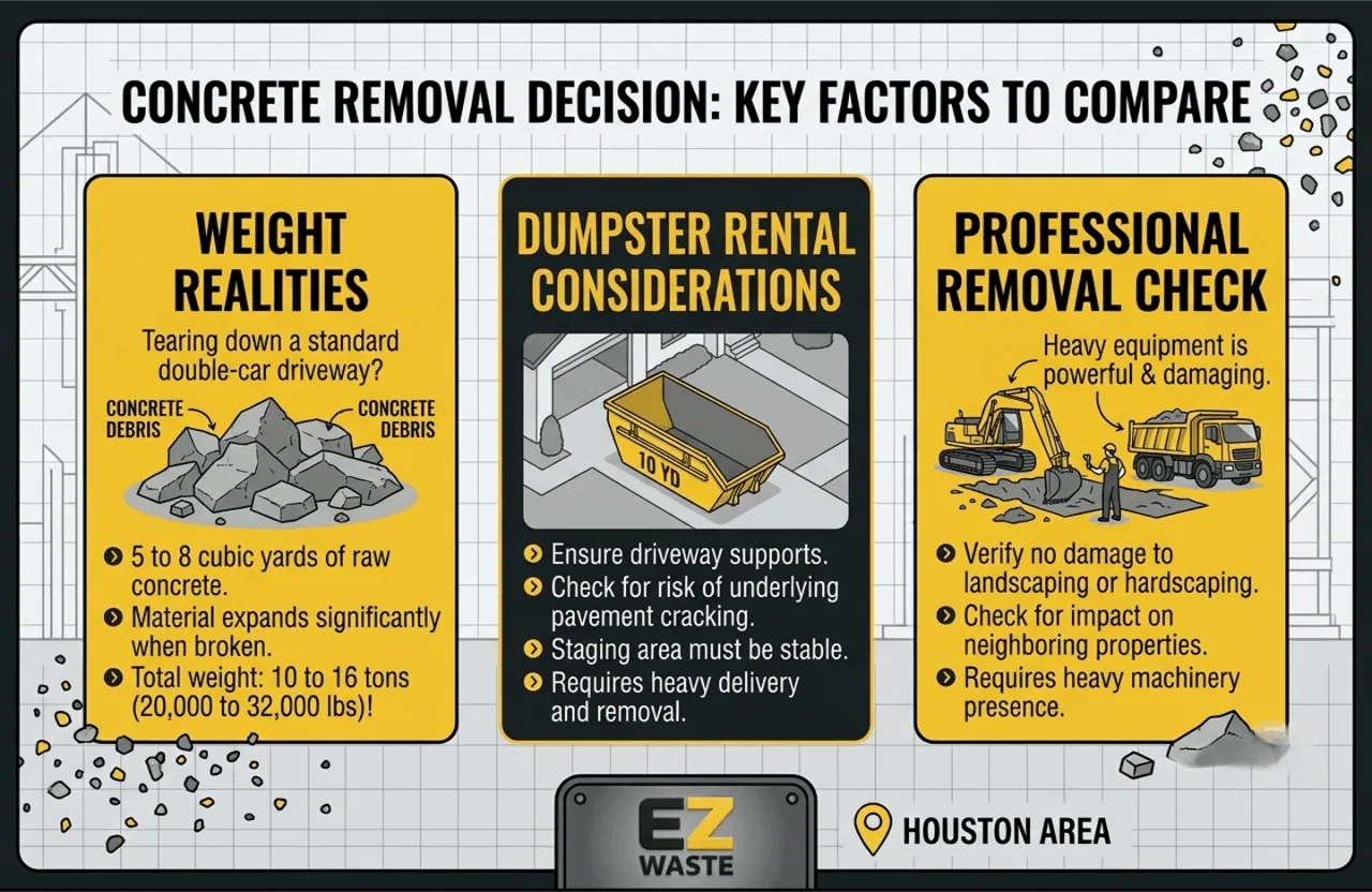 key factors to consider for concrete removal